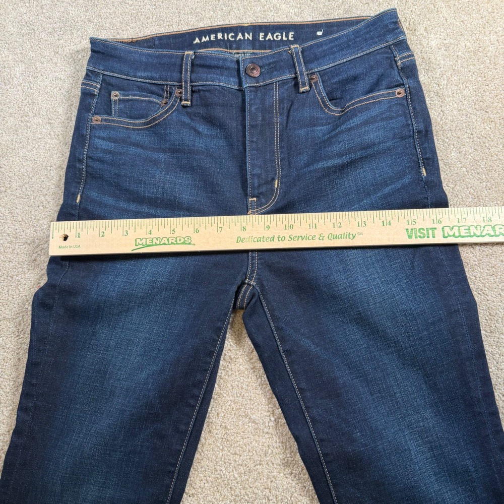 American Eagle Super Hi-Rise Flare Jeans Women 4 (FITS 28x27) Blue Super Stretch - Picture 12 of 13